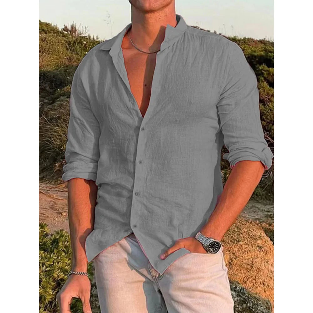 Aria - Chemise Coton Lin Homme