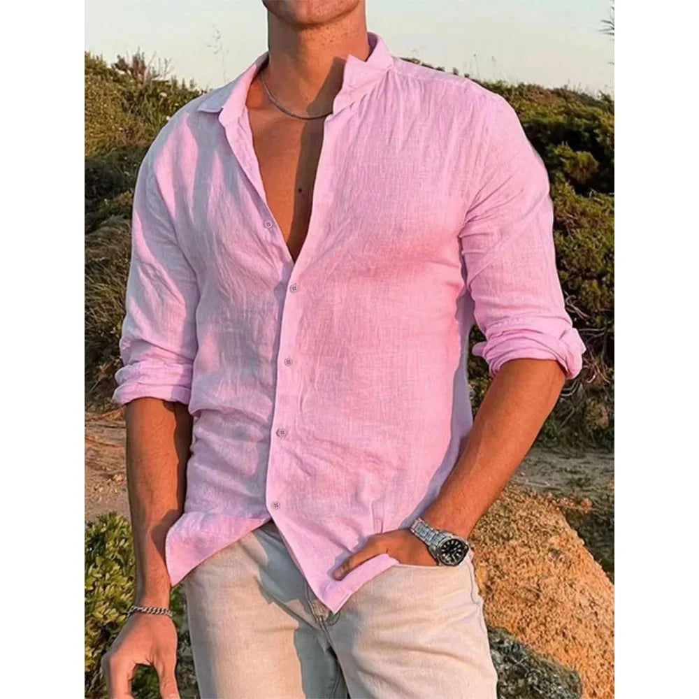Aria - Chemise Coton Lin Homme