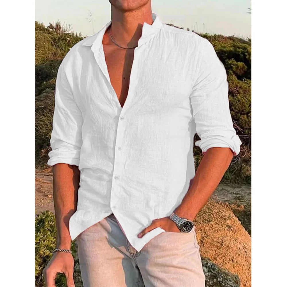 Aria - Chemise Coton Lin Homme