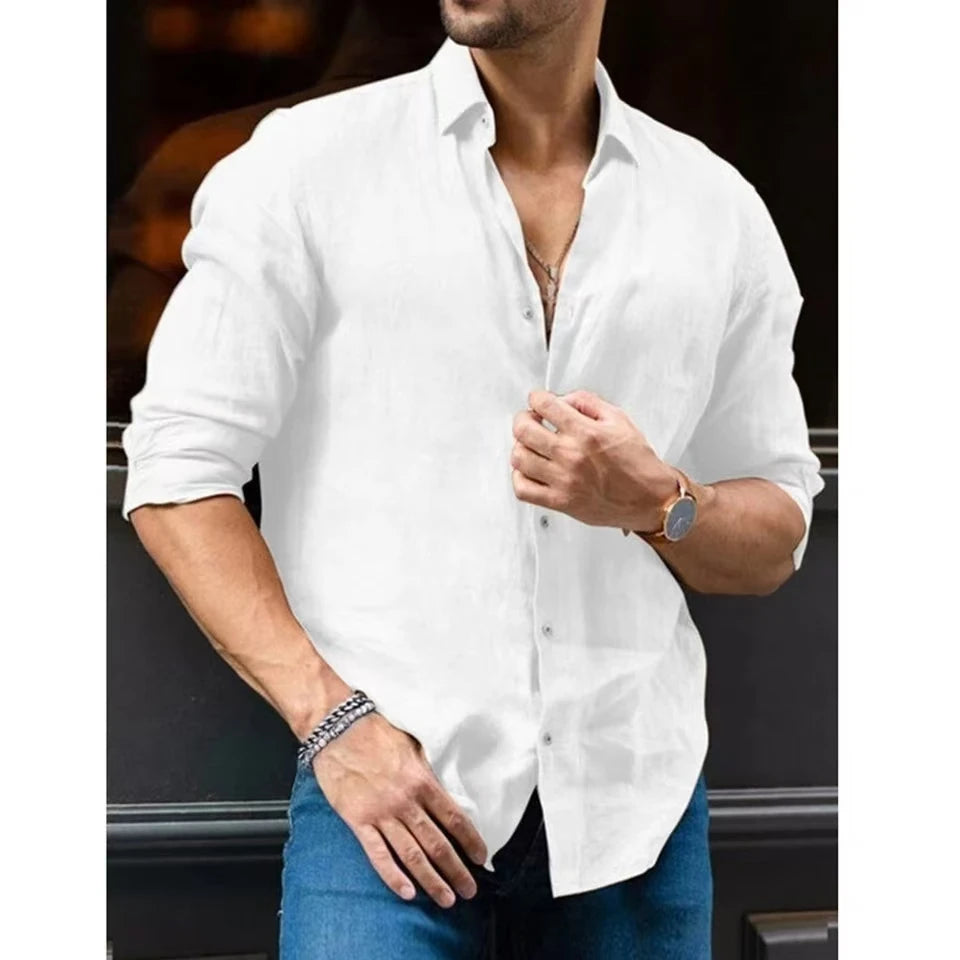 Aria - Chemise Coton Lin Homme