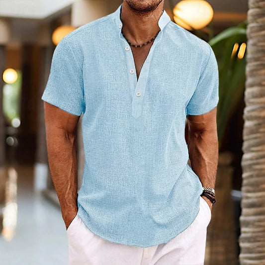 Linéa - Chemise Lin Henley Homme