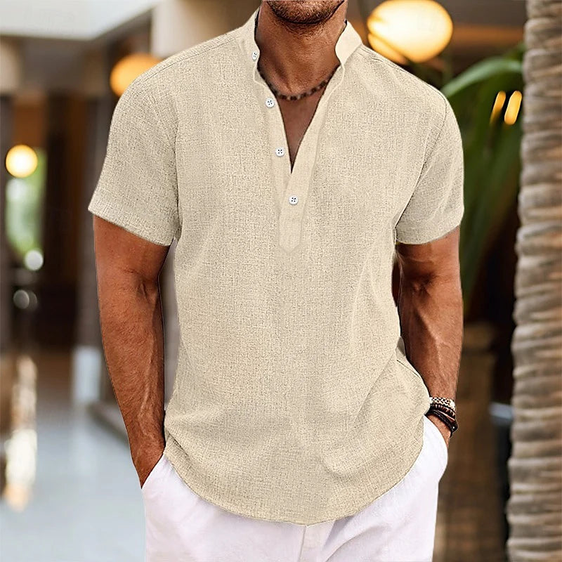 Linéa - Chemise Lin Henley Homme