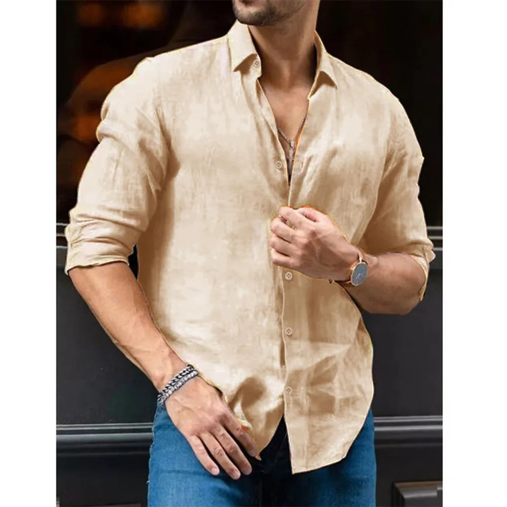 Aria - Chemise Coton Lin Homme