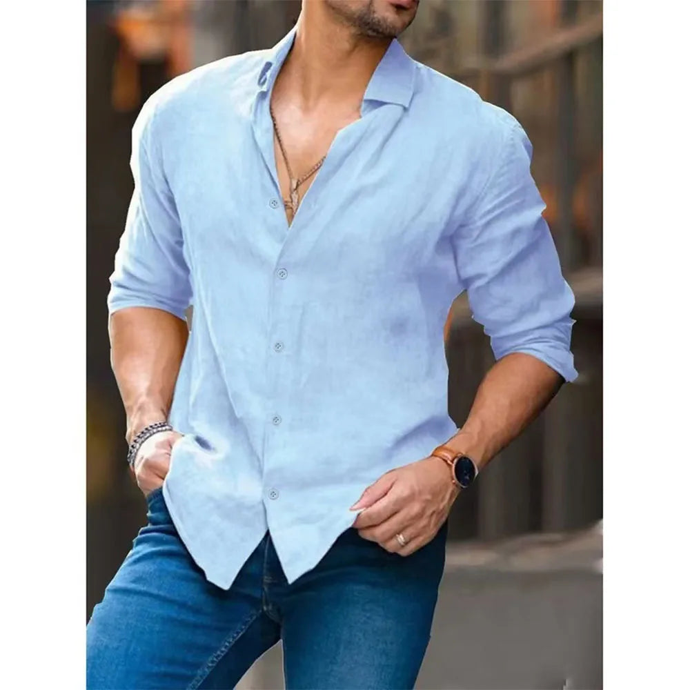 Aria - Chemise Coton Lin Homme