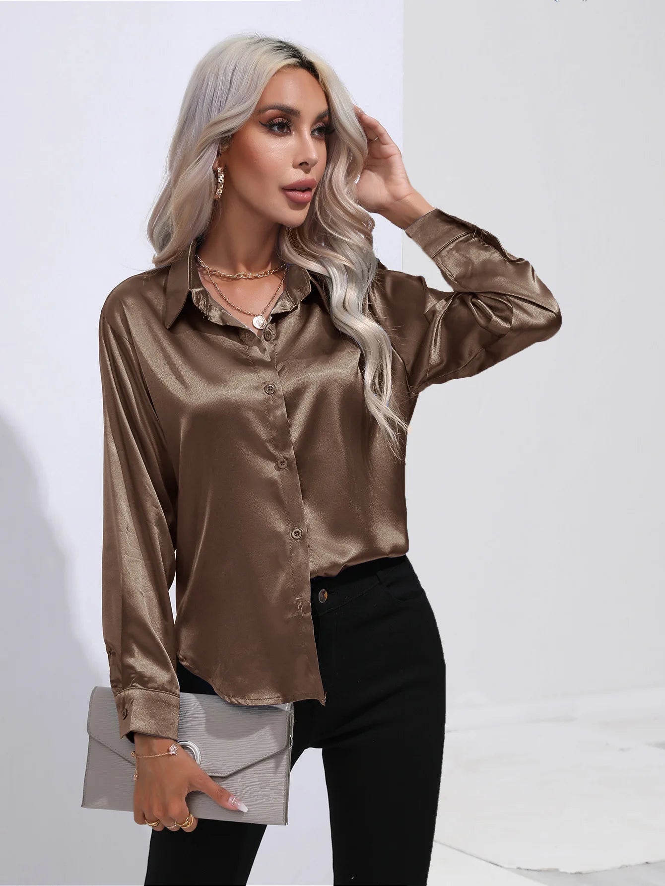 Soyeuse - Blouse Satinée Élégante