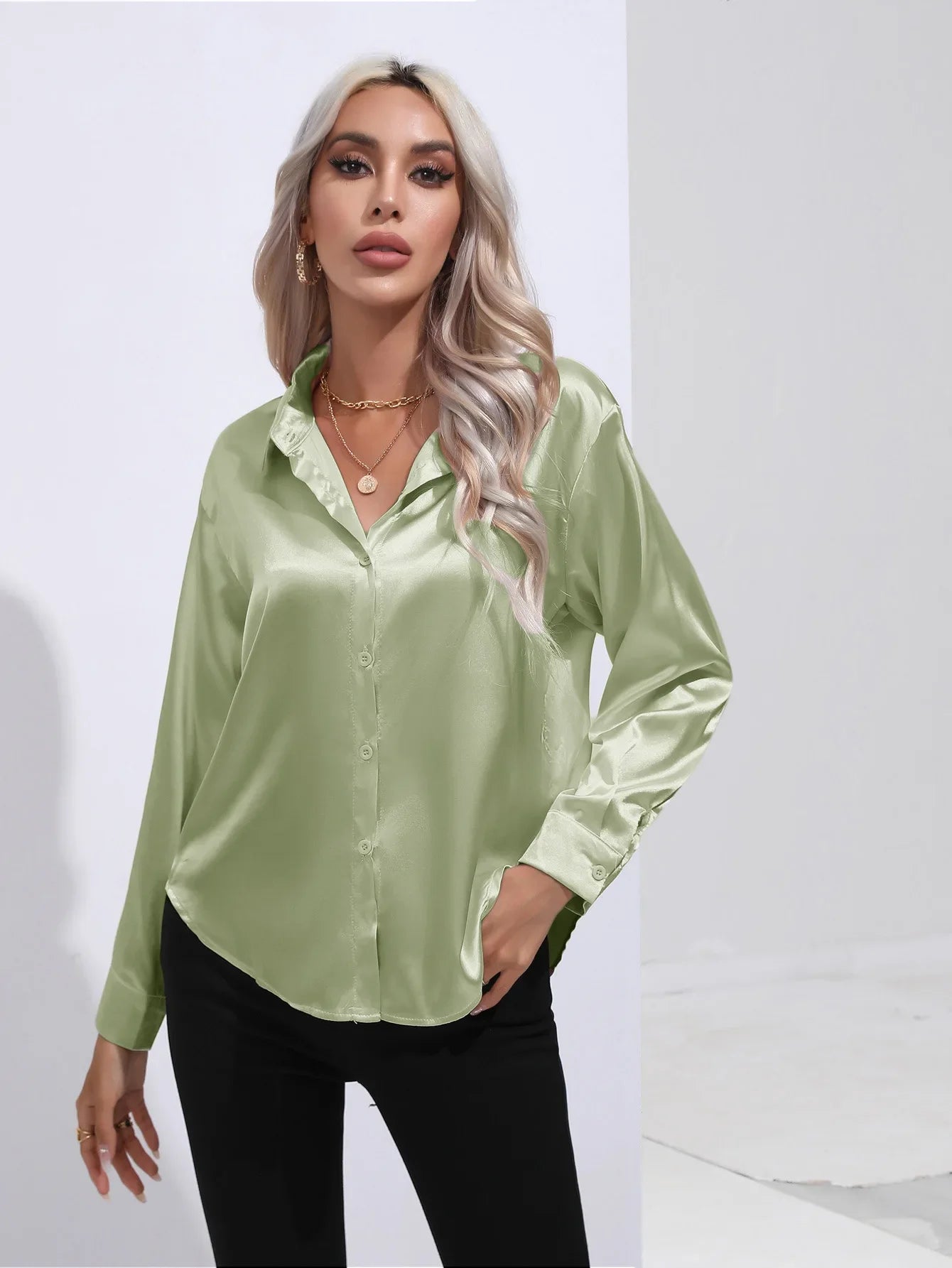 Soyeuse - Blouse Satinée Élégante