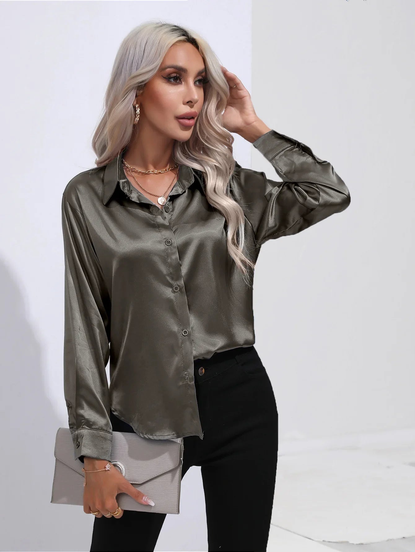 Soyeuse - Blouse Satinée Élégante