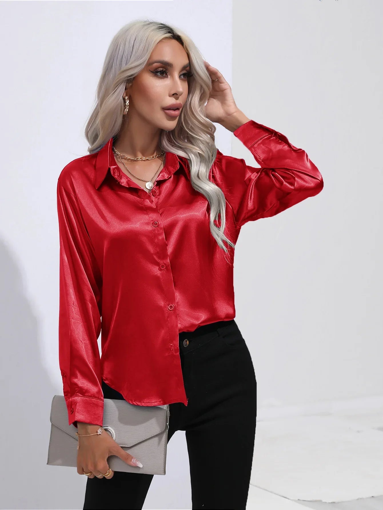 Soyeuse - Blouse Satinée Élégante