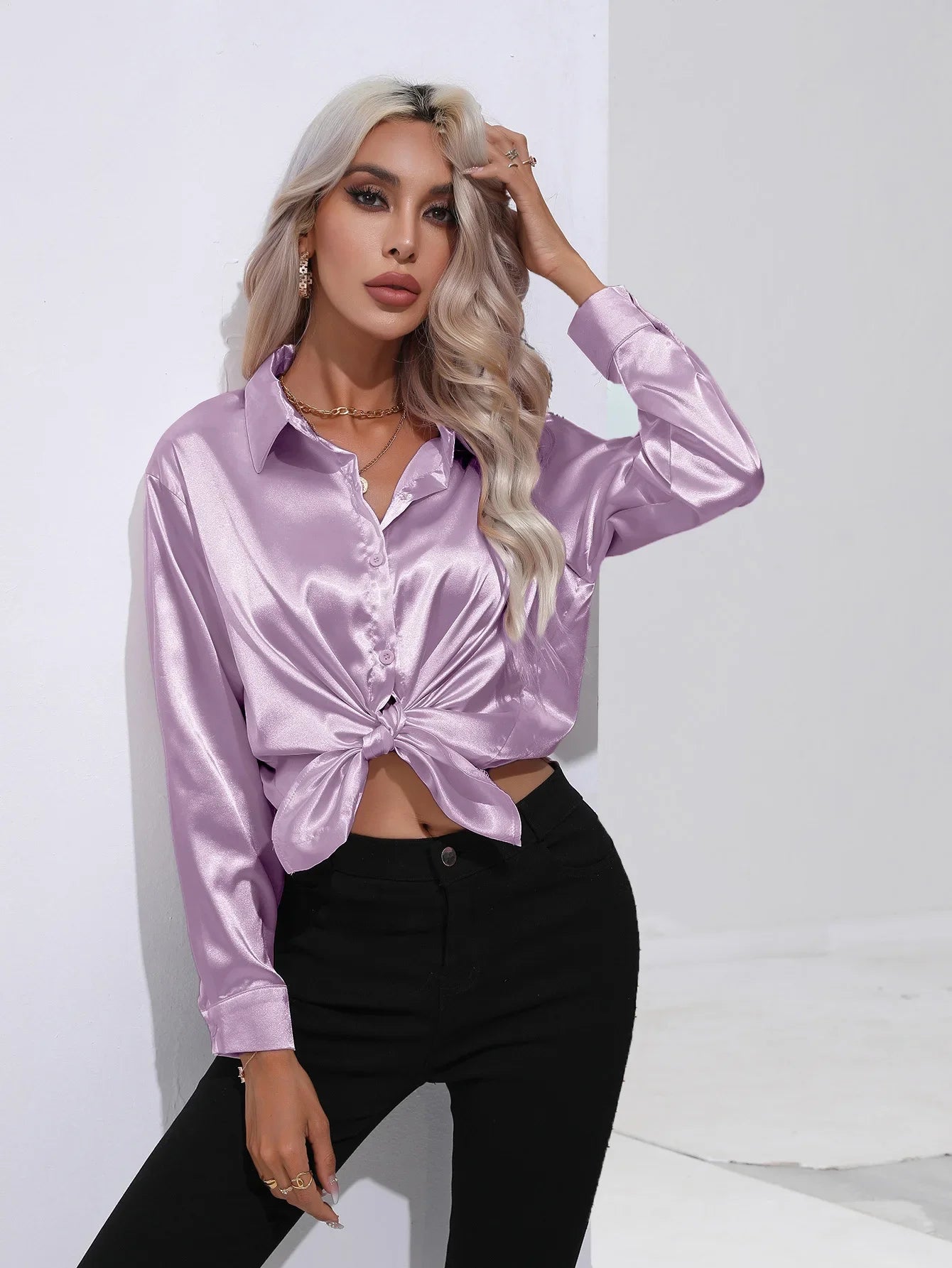 Soyeuse - Blouse Satinée Élégante