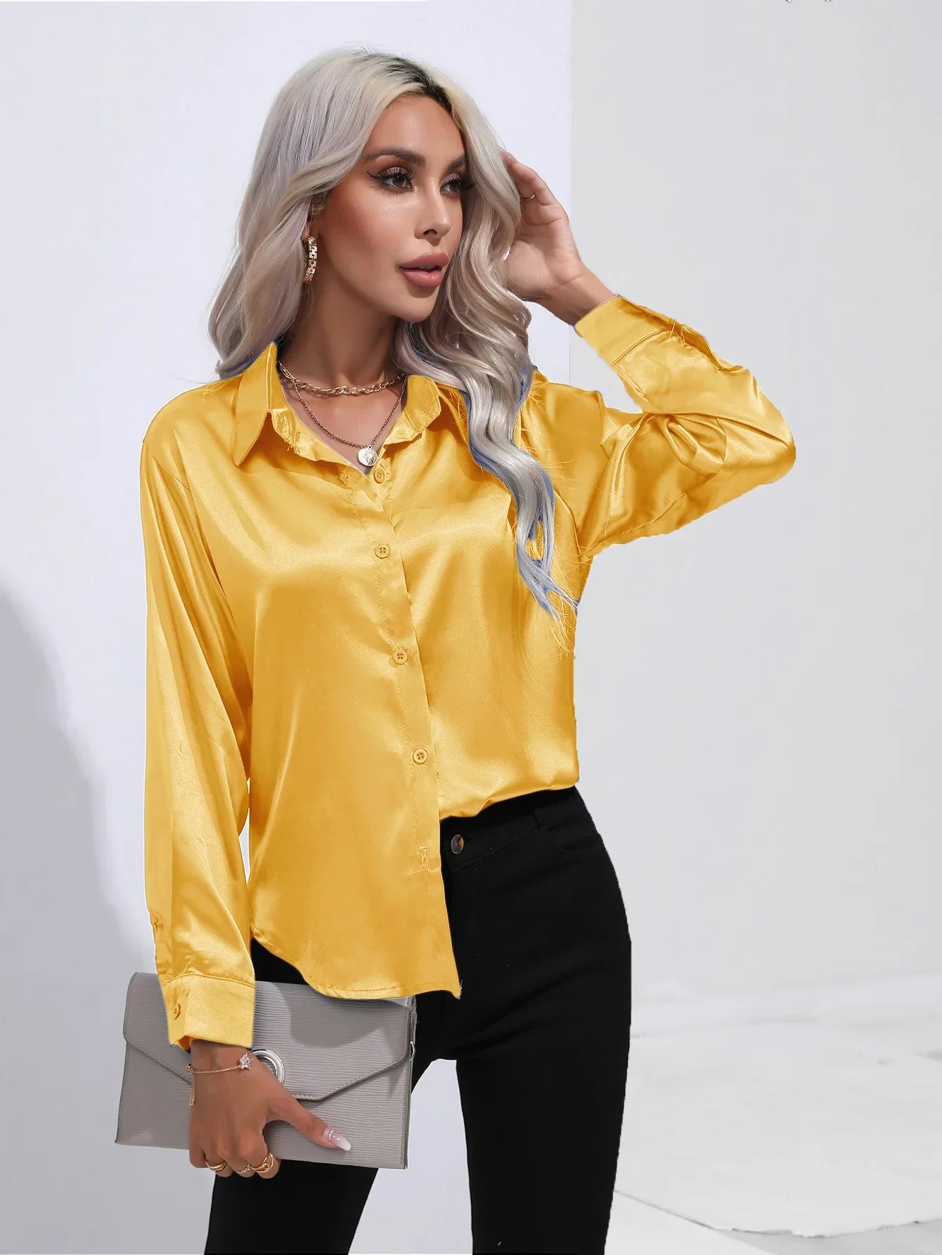 Soyeuse - Blouse Satinée Élégante