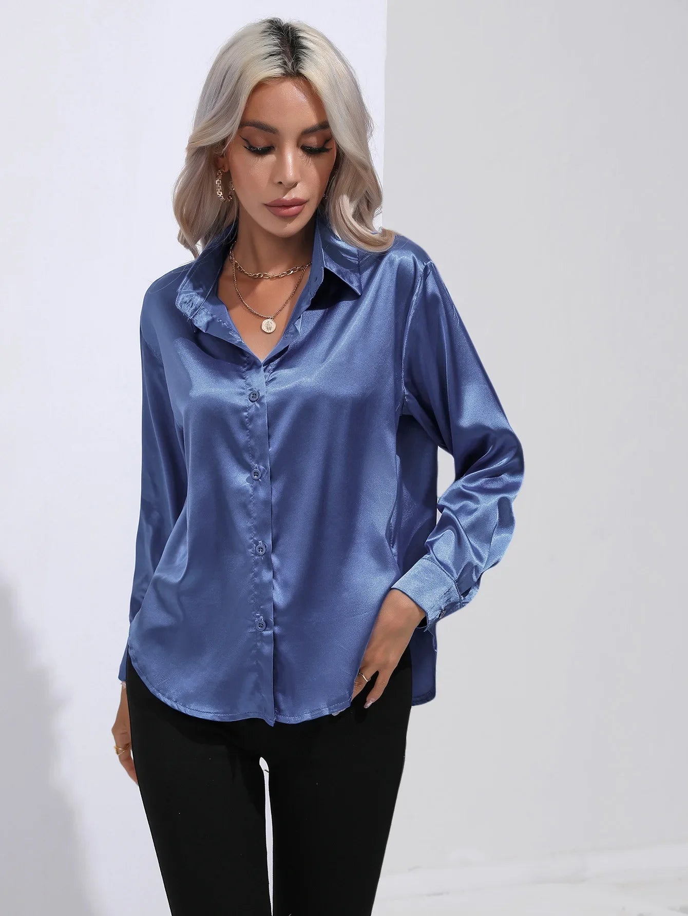 Soyeuse - Blouse Satinée Élégante