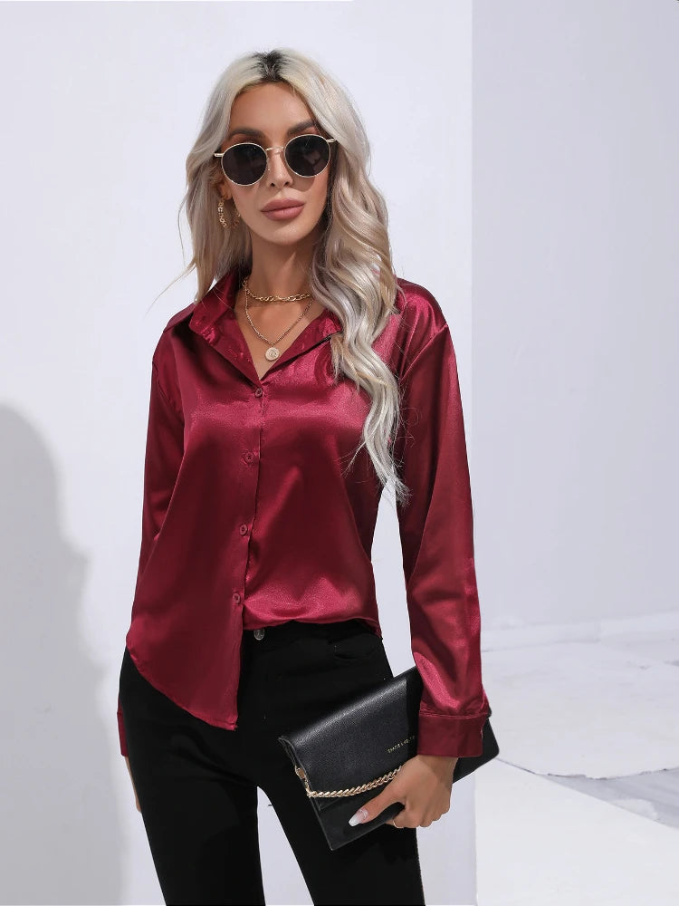 Soyeuse - Blouse Satinée Élégante