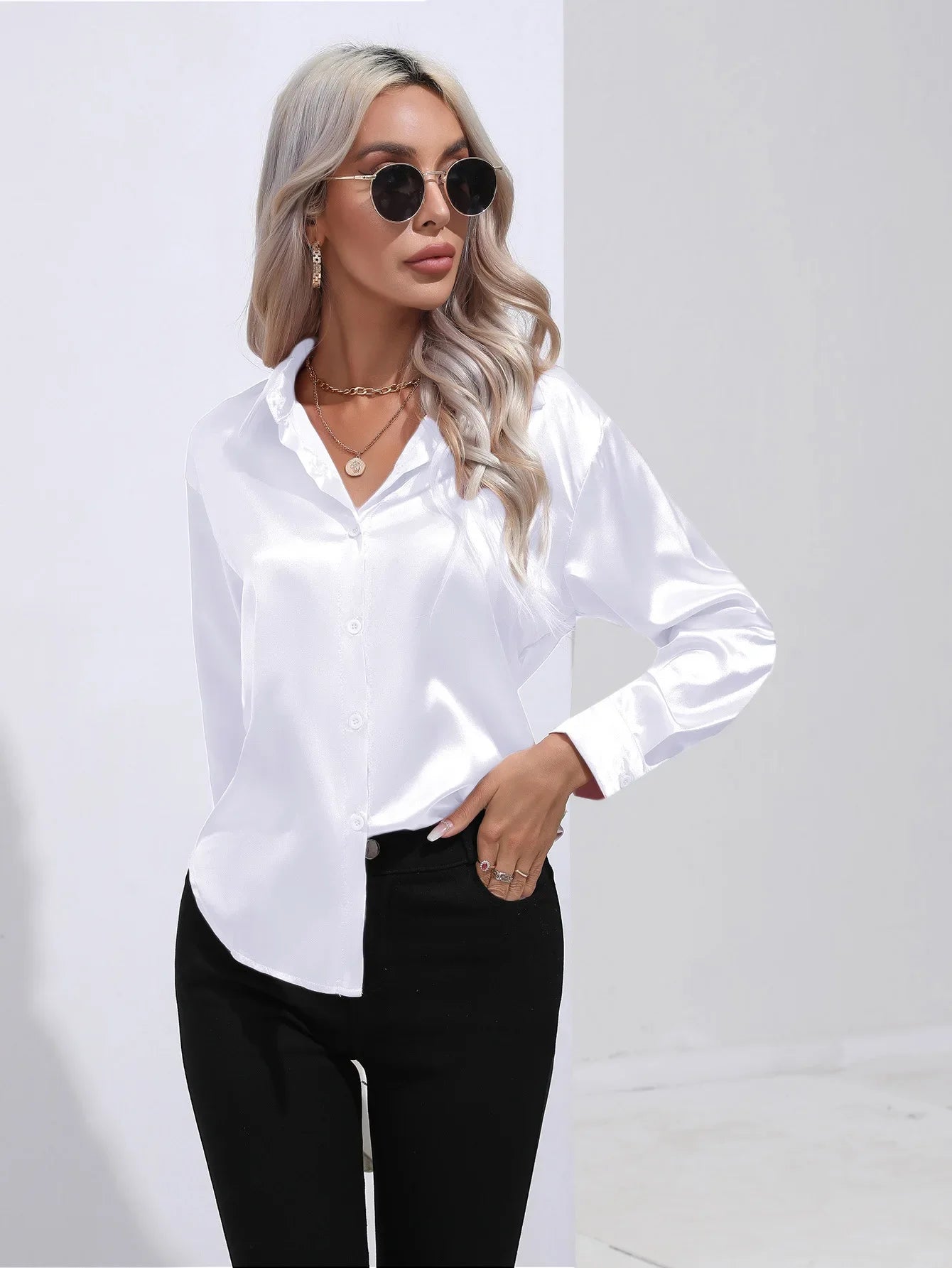Soyeuse - Blouse Satinée Élégante